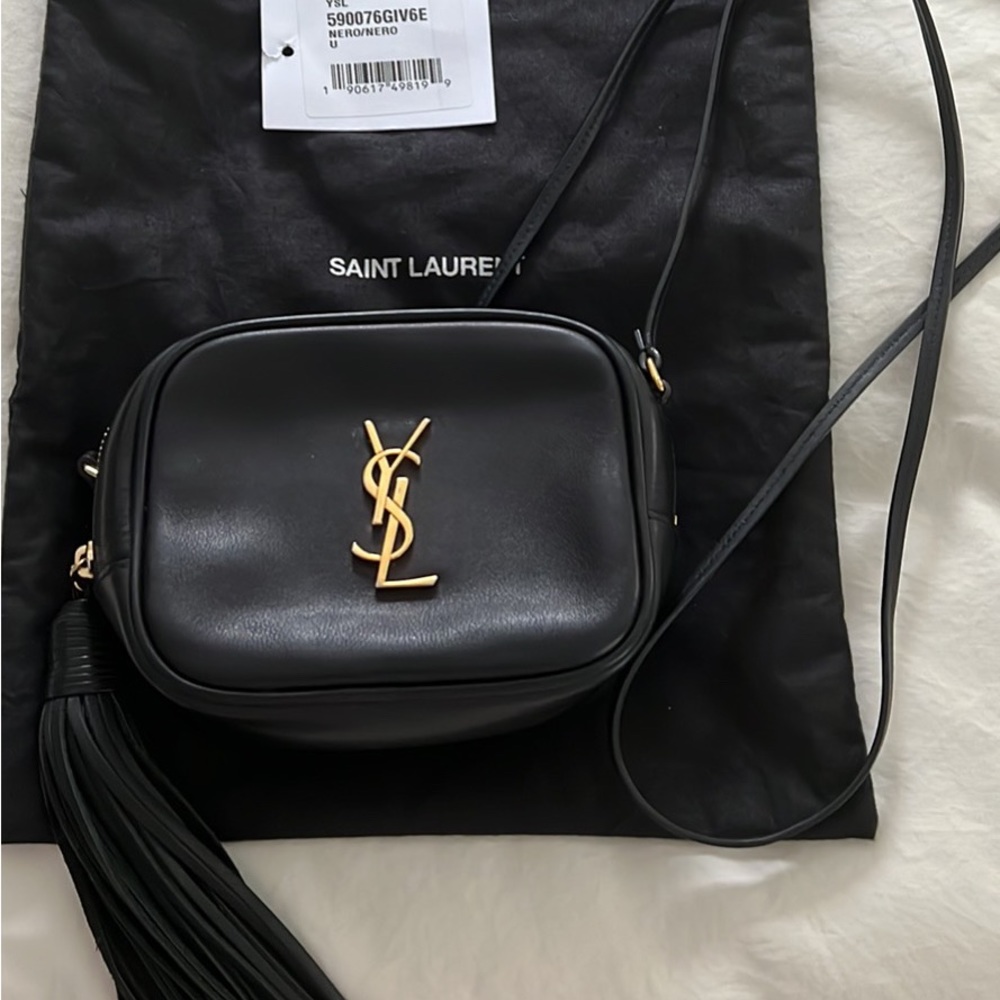 Authentic YSL Blogger Black & Gold Tassel